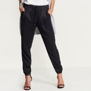 Black leopard print Jogger